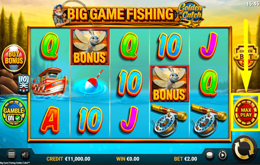 Big Game Fishing Golden Catch ACTIVATE MAX PLAY.