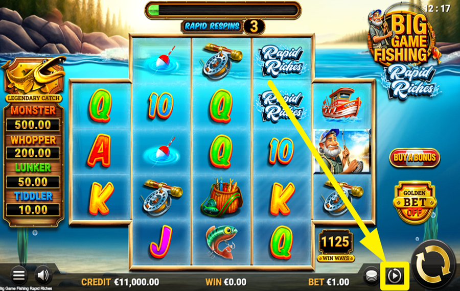 Big Game Fishing Rapid Riches AVVIA LA RIPRODUZIONE AUTOMATICA.
