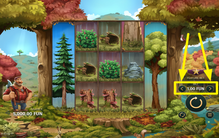 Big Stack Lumberjack ESPECIFICA TU APUESTA.