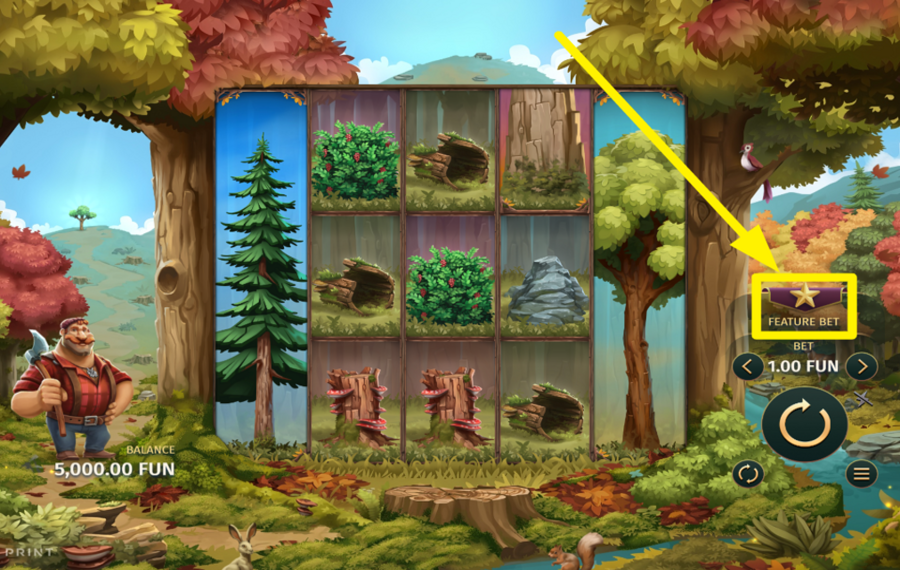 Big Stack Lumberjack ACTIVA LOS GIROS DEL LEÑADOR.