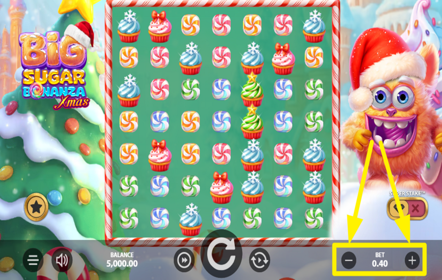 Big Sugar Bonanza Xmas ОПРЕДЕЛИТЕ СВОЮ СТАВКУ.