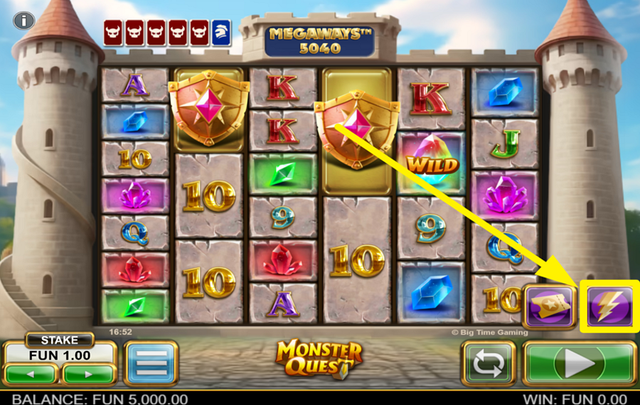 Big Time Gaming Monster Quest ERHÖHNE DAS TEMPERATUR.