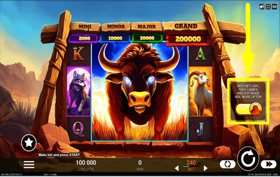 Big Wild Buffalo 2 PLEDGE MORE COINS.