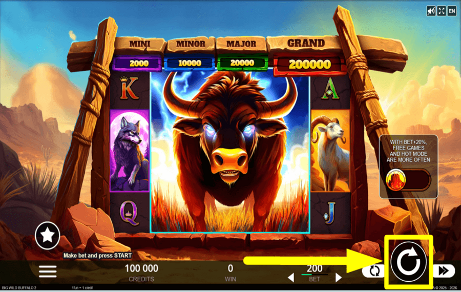 Big Wild Buffalo 2 PLAY FOR REWARDS.