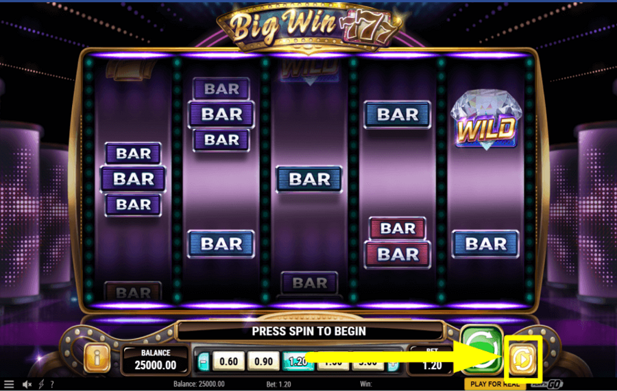 Big Win 777 CONTINUAR CON LA REPRODUCCIÓN AUTOMÁTICA.