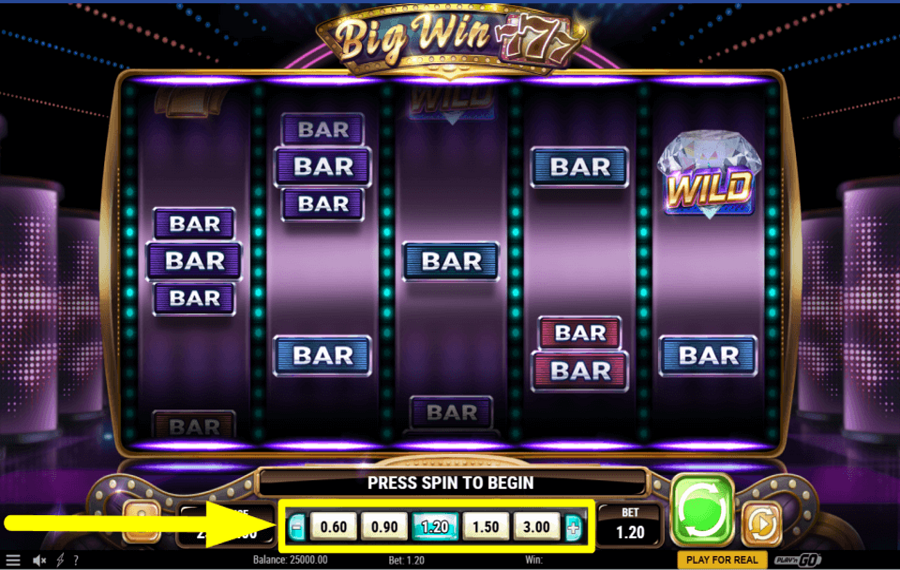 Big Win 777 ELIGE EL VALOR DE TU APUESTA.