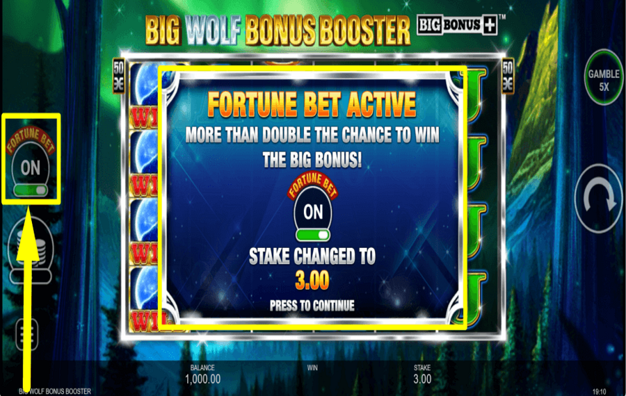 Big Wolf Bonus Booster WÄHLEN SIE EINE GLÜCKSWETTE.