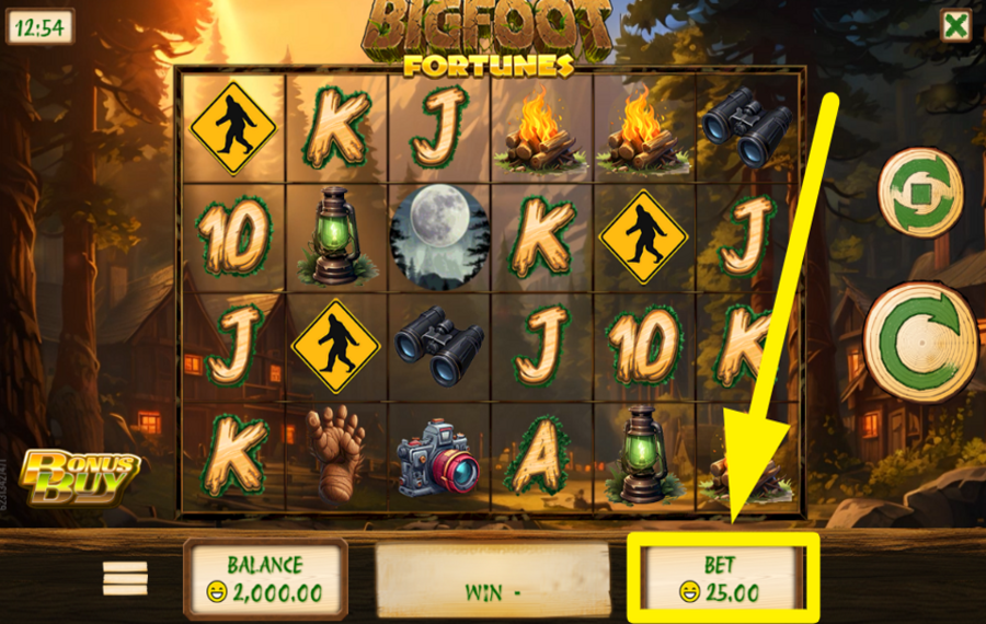 Bigfoot Fortunes PLATZIEREN SIE IHRE WETTE.