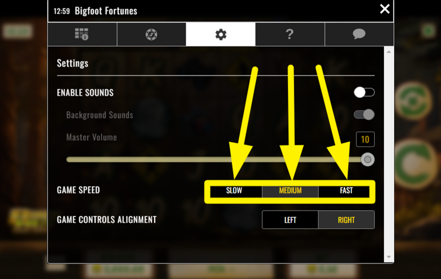 Bigfoot Fortunes ÄNDERN SIE DIE GESCHWINDIGKEIT.