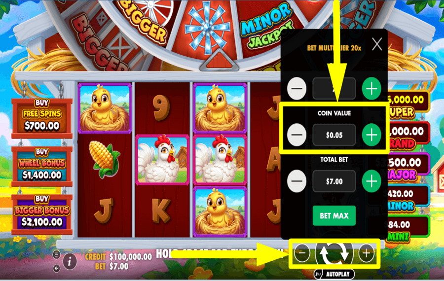 Bigger Barn House Bonanza ВЫБЕРИТЕ СВОИ МОНЕТЫ.