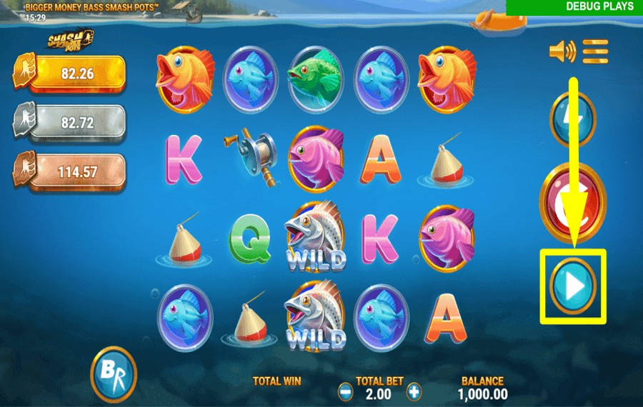 Bigger Money Bass Smash Pots CONTINUA AUTOMATICAMENTE.