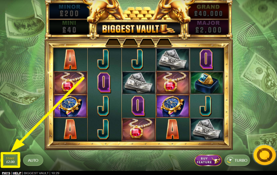 Biggest Vault Passen Sie Ihren Einsatz an.