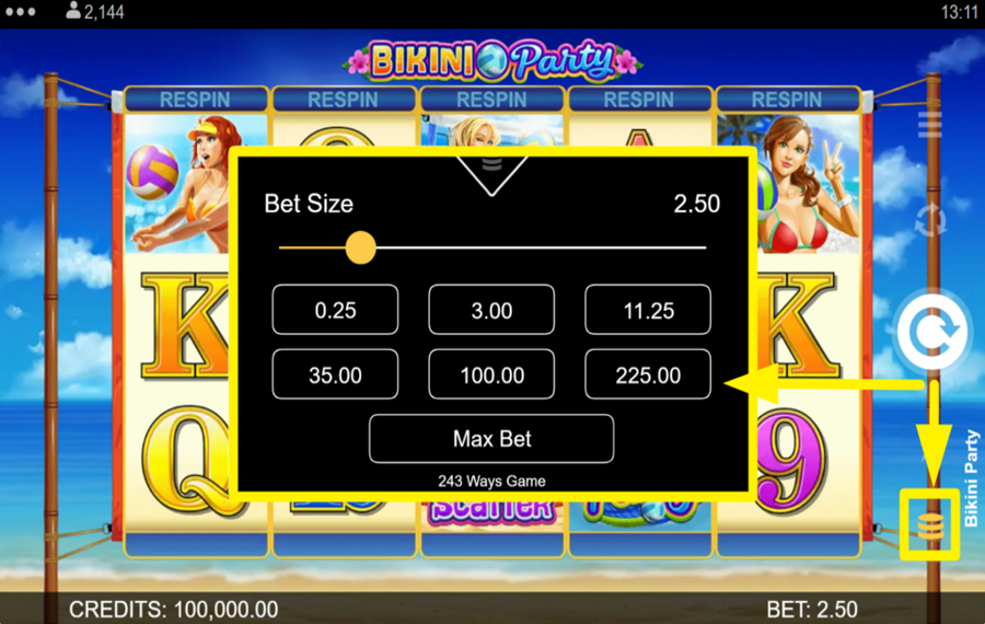 Bikini Party ESPECIFICA TU APUESTA.