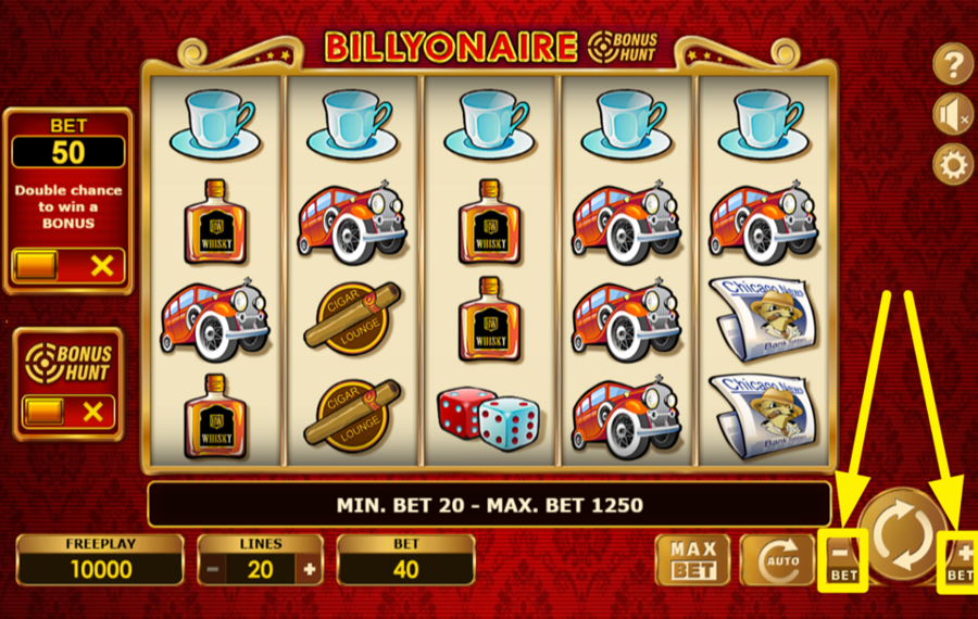 Billyonaire Bonus Hunt DETERMINE YOUR BET.