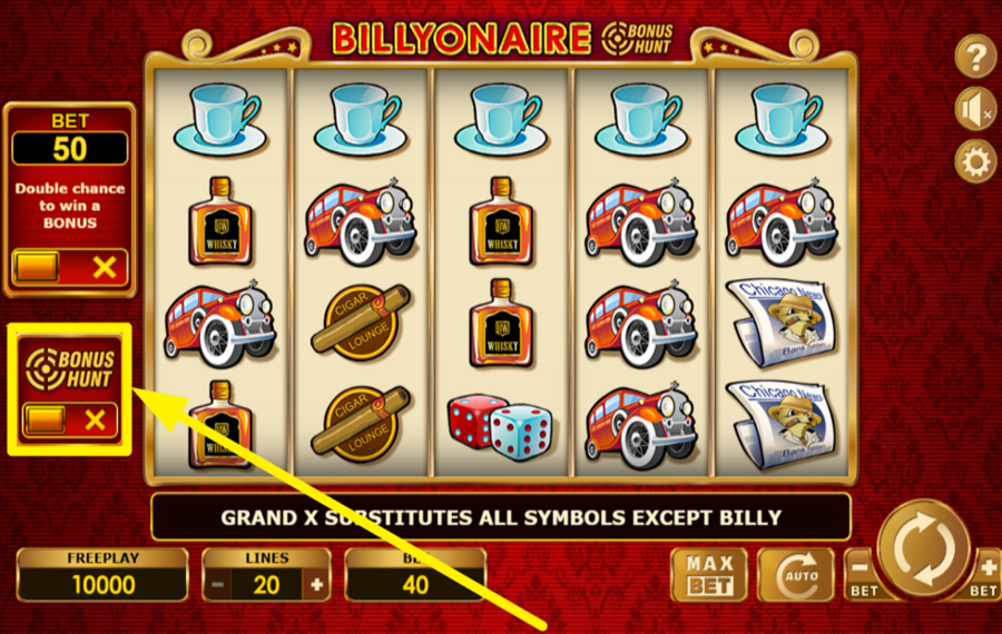 Billyonaire Bonus Hunt ACTIVATE BONUS HUNT.