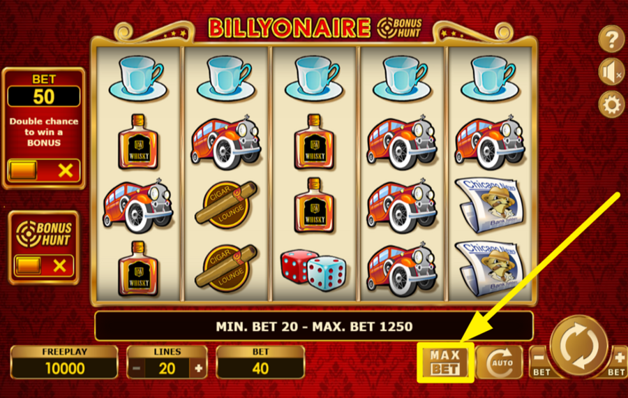 Billyonaire Bonus Hunt ADJUST THE WAGER TO THE MAXIMUM.