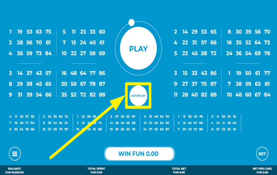 Bingo Bingo UTILIZZA LA FUNZIONE DI RIPRODUZIONE AUTOMATICA.