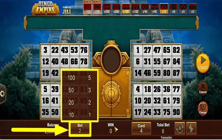 Bingo Empire DECIDI LA TUA SCOMMESSA.