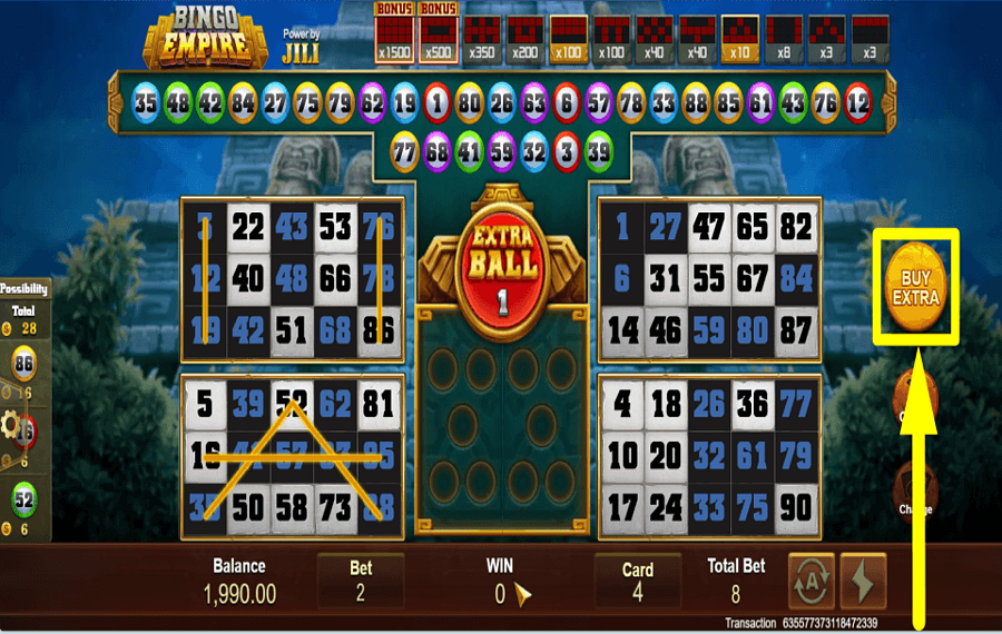 Bingo Empire ESTRAI PIÙ NUMERI.