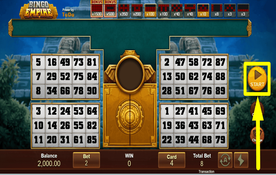 Bingo Empire НАЧНИТЕ ИГРАТЬ В АЗАРТНЫЕ ИГРЫ.