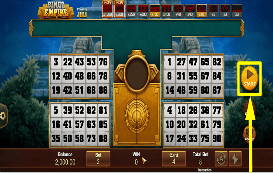 Bingo Empire INIZIA A GIOCARE D'AZZARDO.