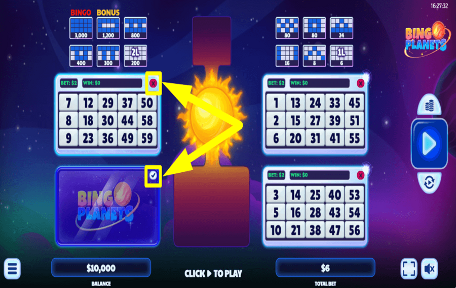 Bingo Planets PLANIFIEZ VOTRE JEU.