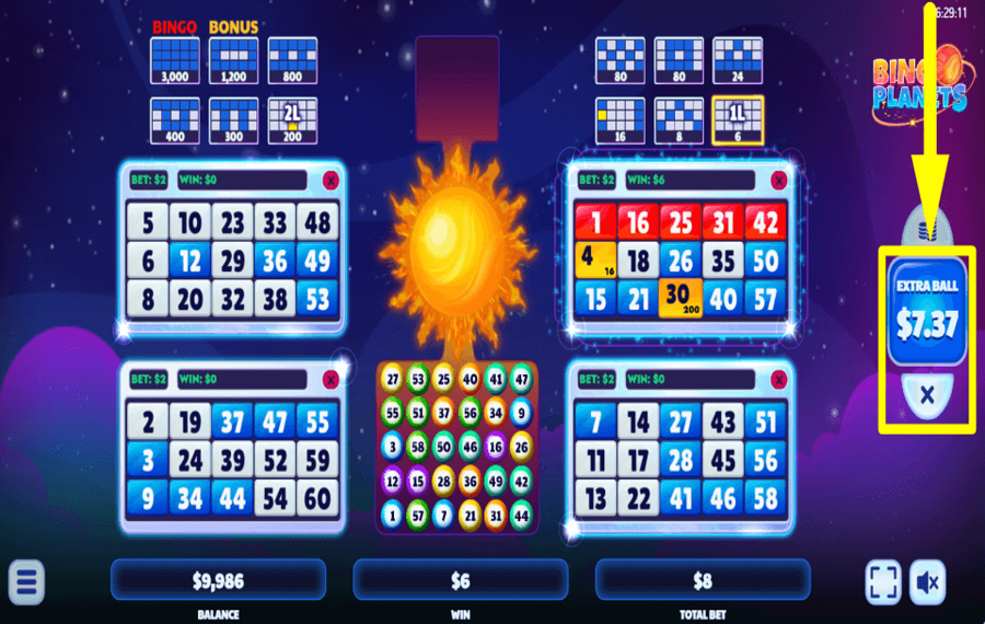 Bingo Planets POURSUIVEZ LE PRIX.