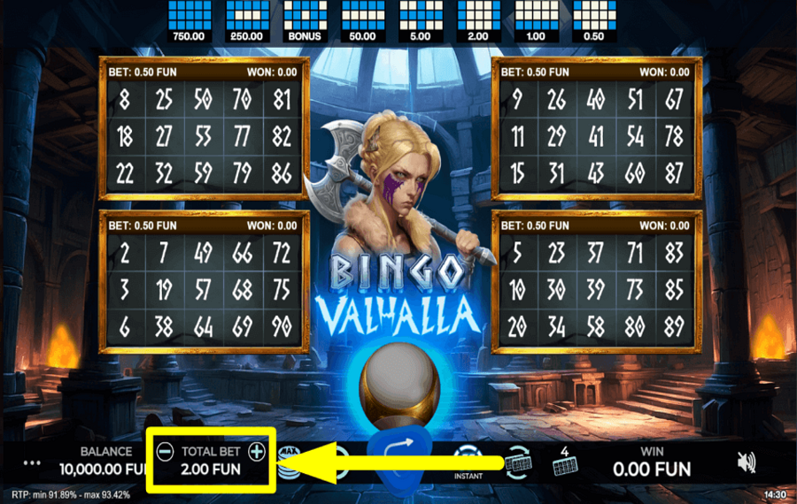 Bingo Valhalla SÉLECTIONNEZ VOTRE PARI.