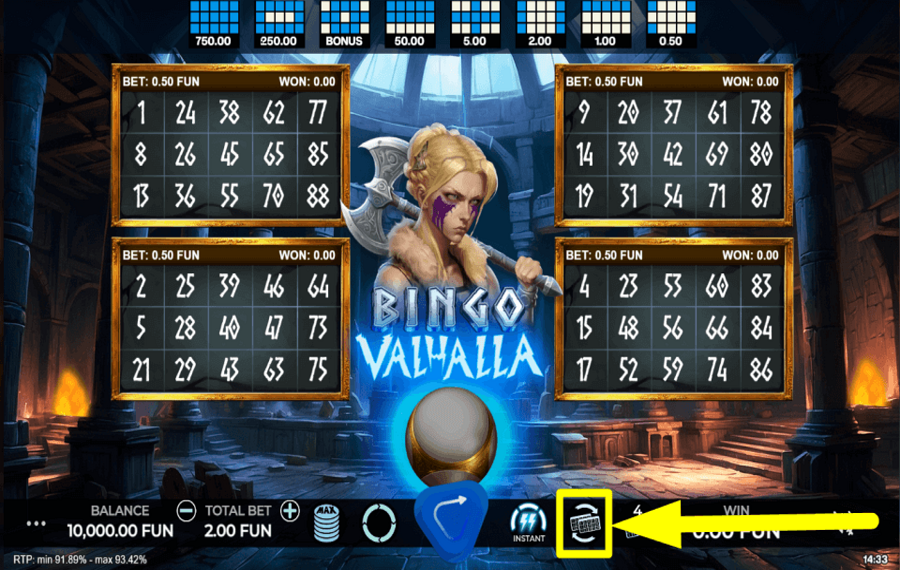 Bingo Valhalla MÉLANGE LES NUMÉROS.