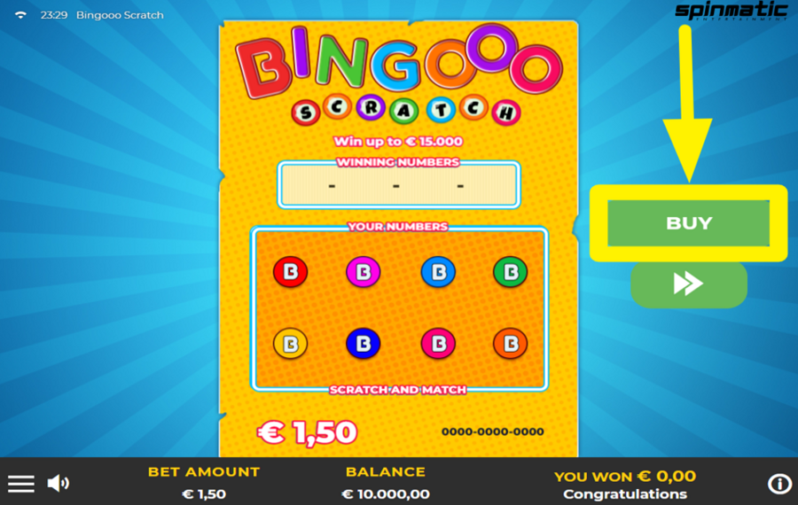 Bingooo Scratch ACQUIRE YOUR SCRATCH CARDS.
