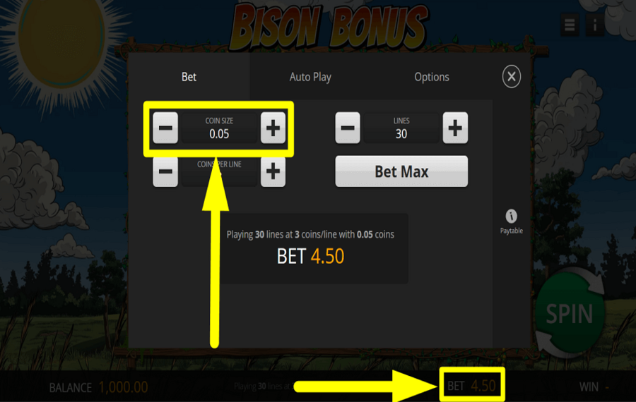 Bison Bonus PLANIFIER LA TAILLE DES PIÈCES.