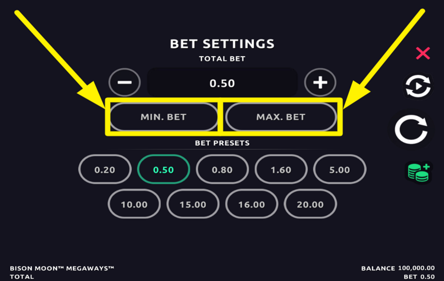 Bison Moon Megaways ESTABLISH THE HIGHEST OR LOWEST STAKE LIMIT.
