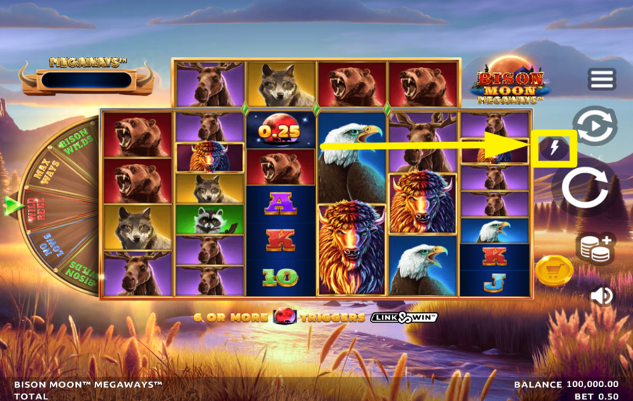 Bison Moon Megaways RAMP UP THE SPEED.