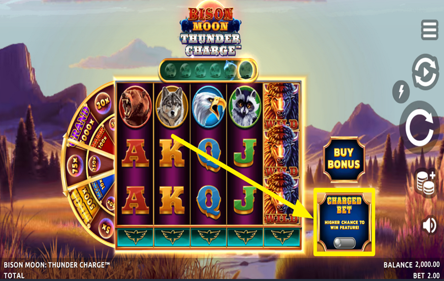 Bison Moon Thunder Charge ВКЛЮЧИТЕ ПЛАТЕЖНУЮ СТАВКУ.