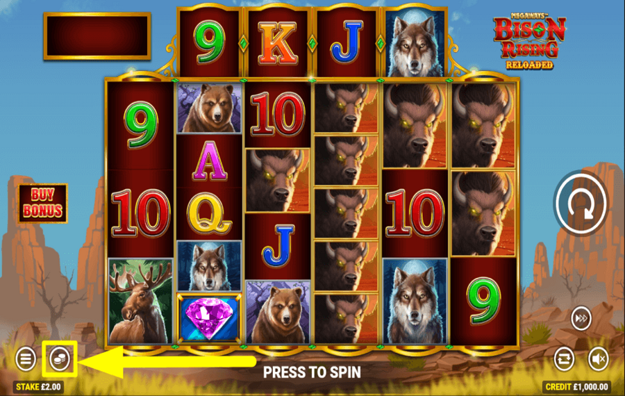 Bison Rising Reloaded Megaways УСТАНОВИТЕ ОБЩУЮ СТАВКУ.