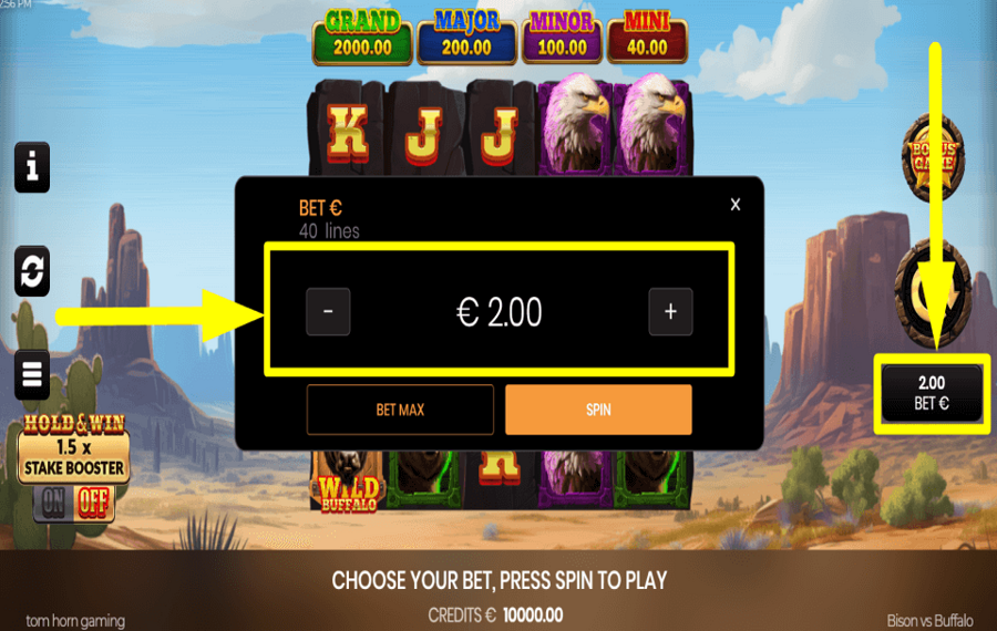 Bison vs Buffalo Скорректируйте ставку.