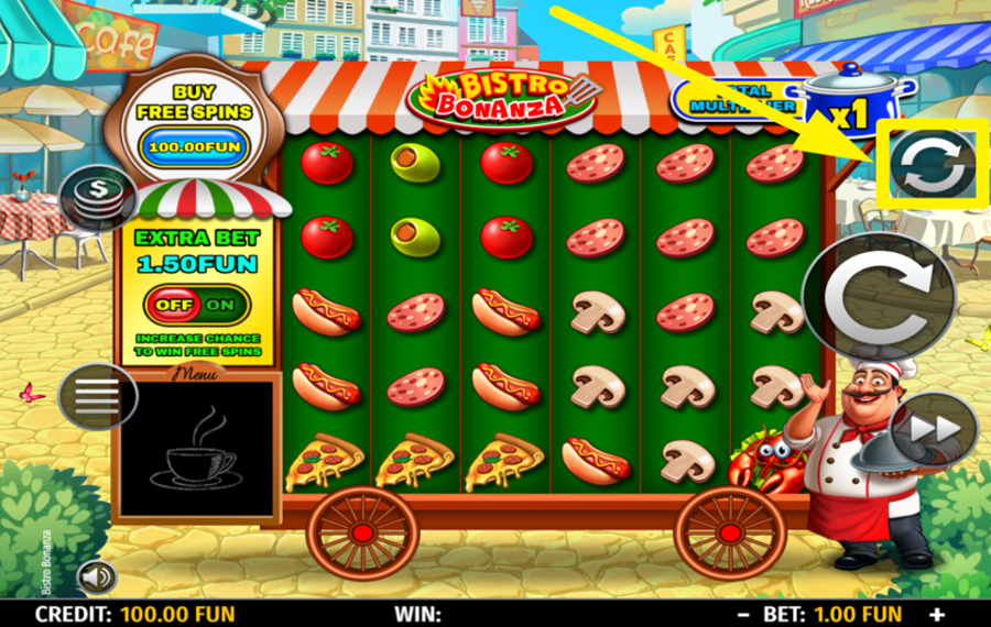 Bistro Bonanza CHOOSE AUTOMATIC SPINS.
