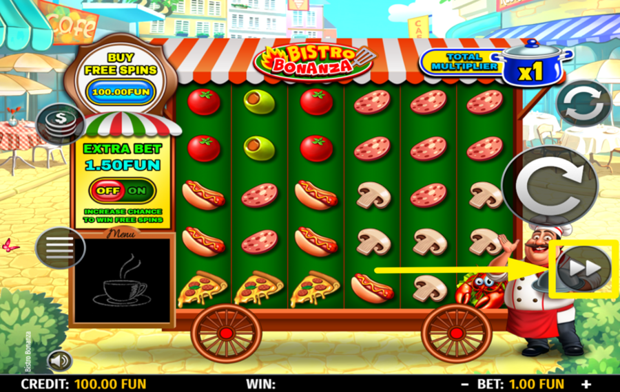 Bistro Bonanza CHANGE THE SPEED.