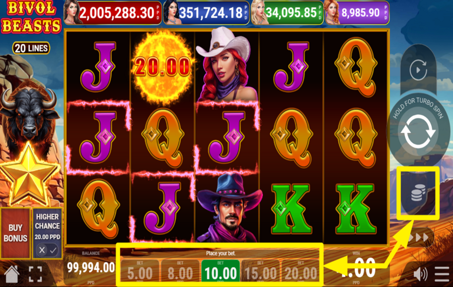 Bivol Beasts Weisen Sie einen Einsatzwert zu.