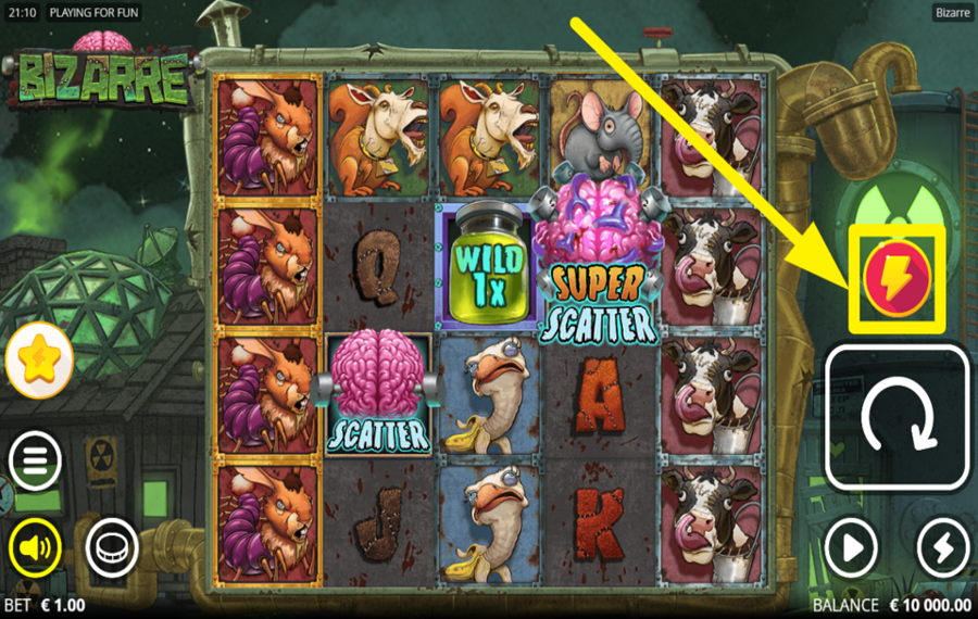 Bizarre ACTIVATE A BONUS FEATURE.