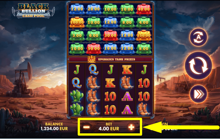 Black Bullion Cash Pool PLACE YOUR BET.