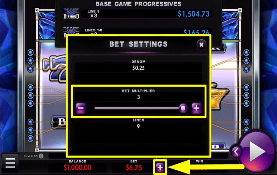 Black Diamond Platinum ВЫБЕРИТЕ ЗНАЧЕНИЕ СТАВКИ.