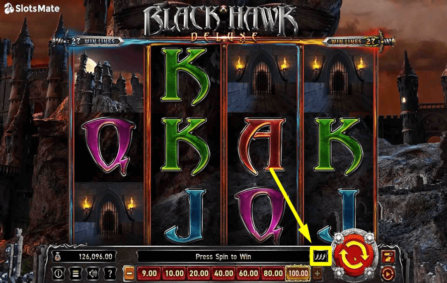 Black Hawk Deluxe Using the optional “Volatility” button.