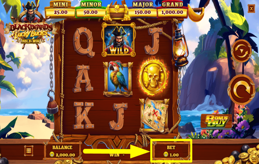 Blackbeards Lucky Bucks SCEGLI LA PUNTATA.