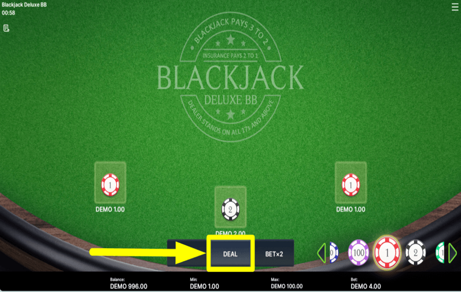 Blackjack Deluxe BB JOUER LE JEU.