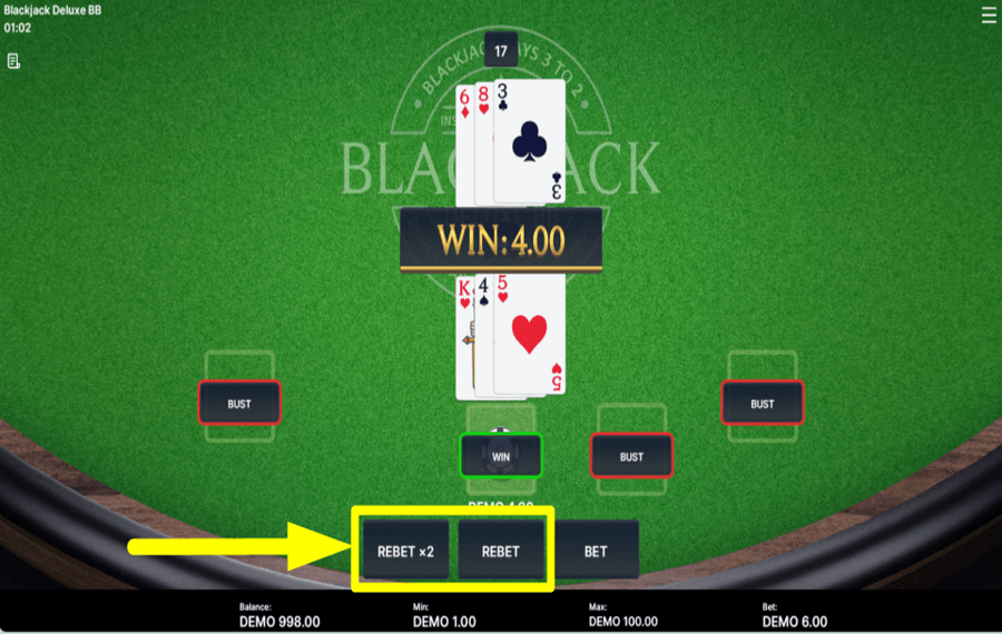 Blackjack Deluxe BB JOUEZ À NOUVEAU !