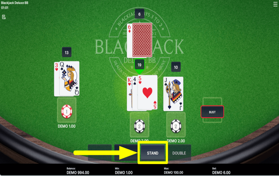 Blackjack Deluxe BB PROTÉGEZ VOTRE MAIN.