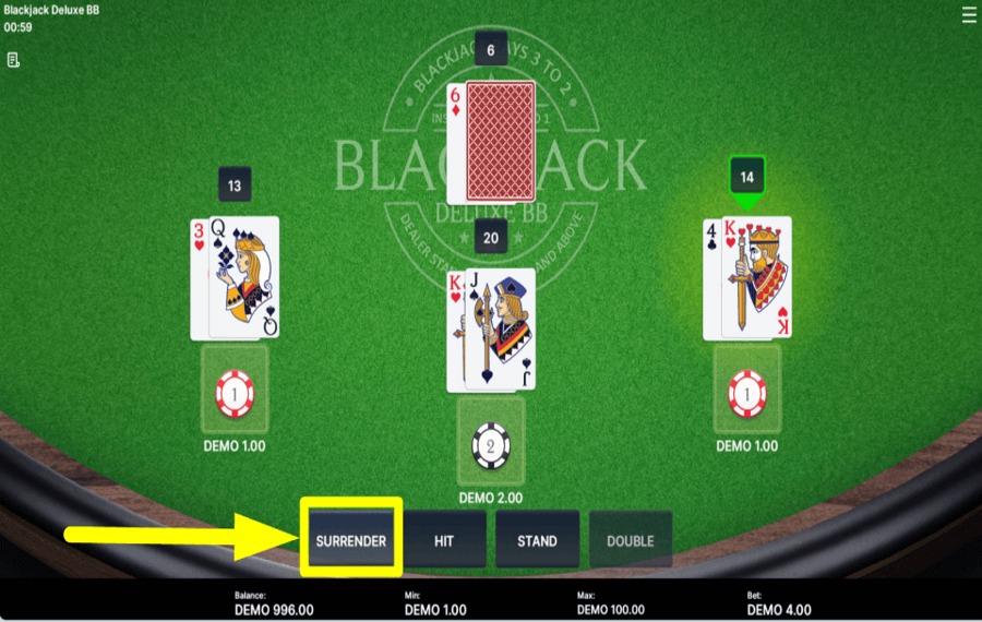 Blackjack Deluxe BB PRÉPAREZ-VOUS À ARRÊTER.
