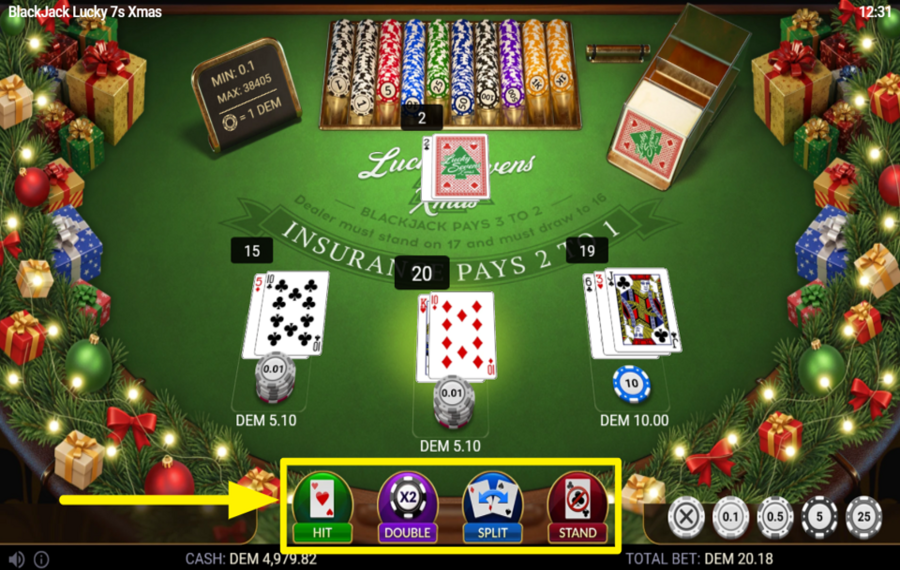 Blackjack Lucky 7s Xmas CONDIVIDI LE CARTE!