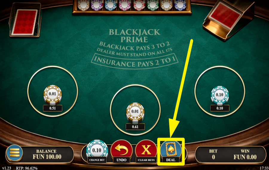 Blackjack Prime РАЗДАВАЙТЕ КАРТЫ.